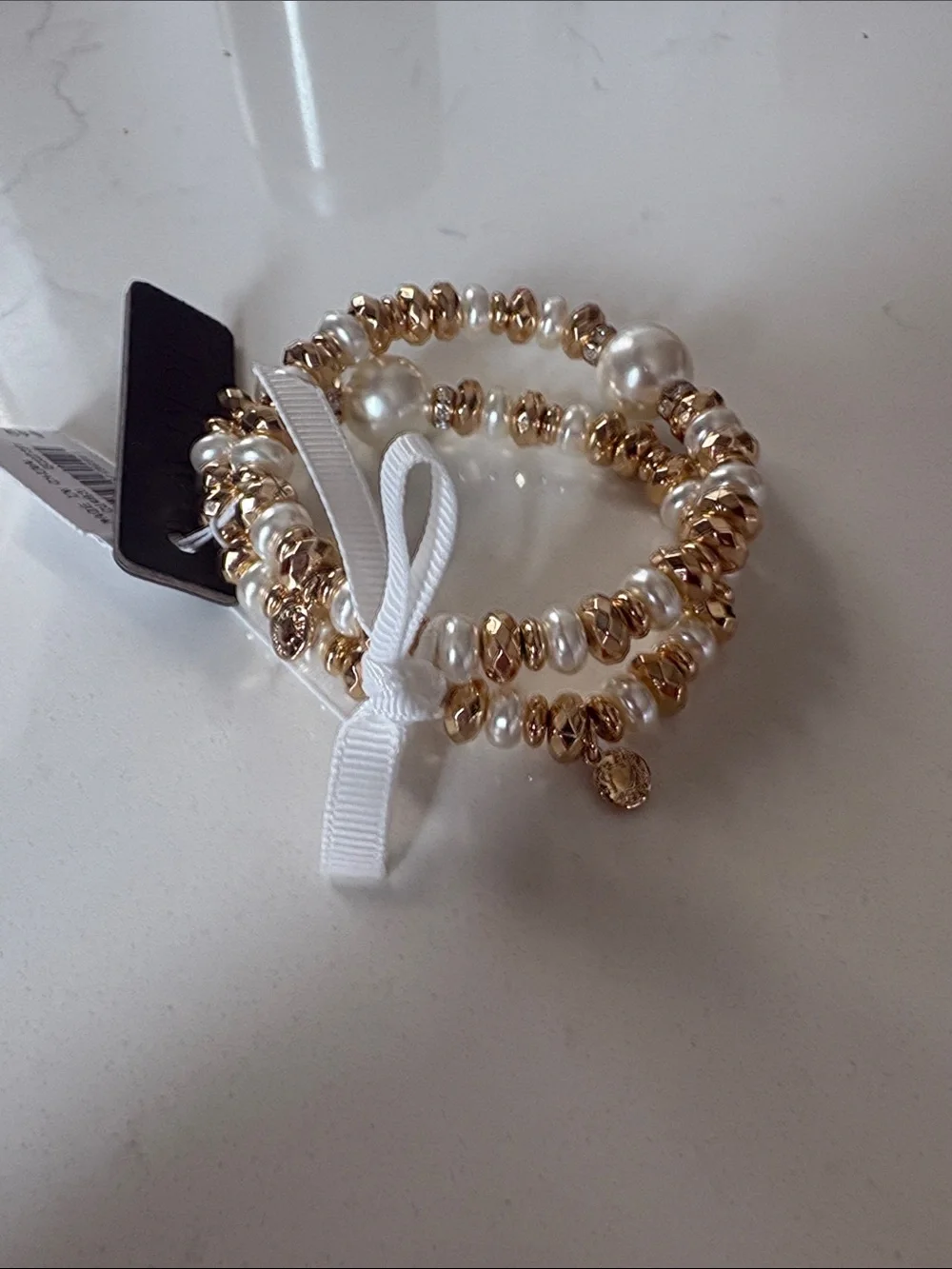 Beaded pearl bracelets set-of-two by J Crew NWT